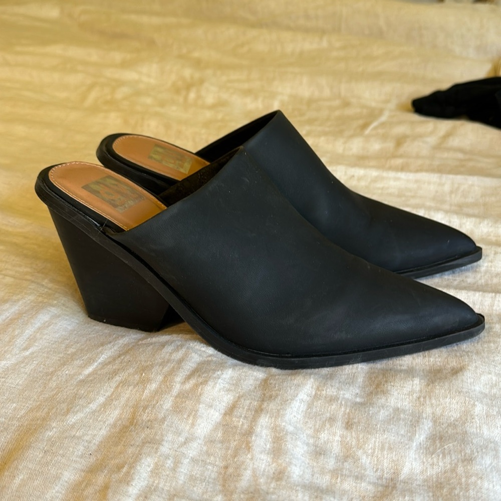 Black mule booties